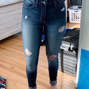 Hollister Super Skinny Ripped High Rise Jeggings